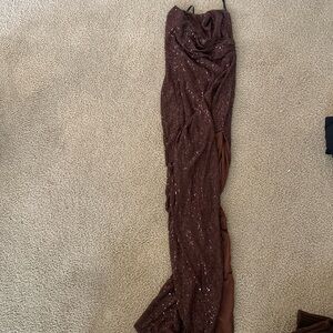 Windsor dress bandeau with leg slit